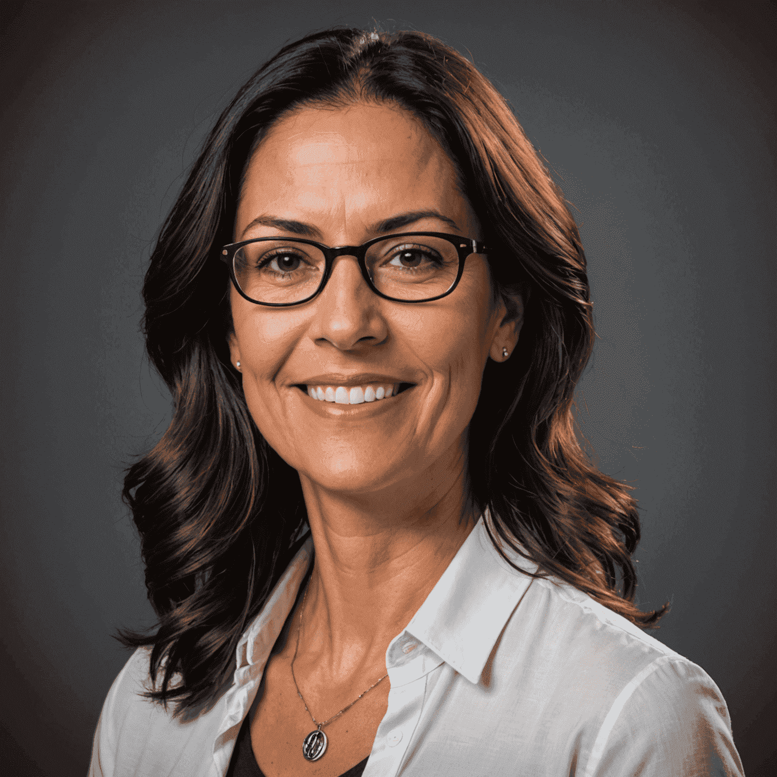 Foto de perfil de María Rodríguez, instructora principal de diseño web. Mujer de mediana edad con gafas y cabello oscuro, sonriendo profesionalmente.
